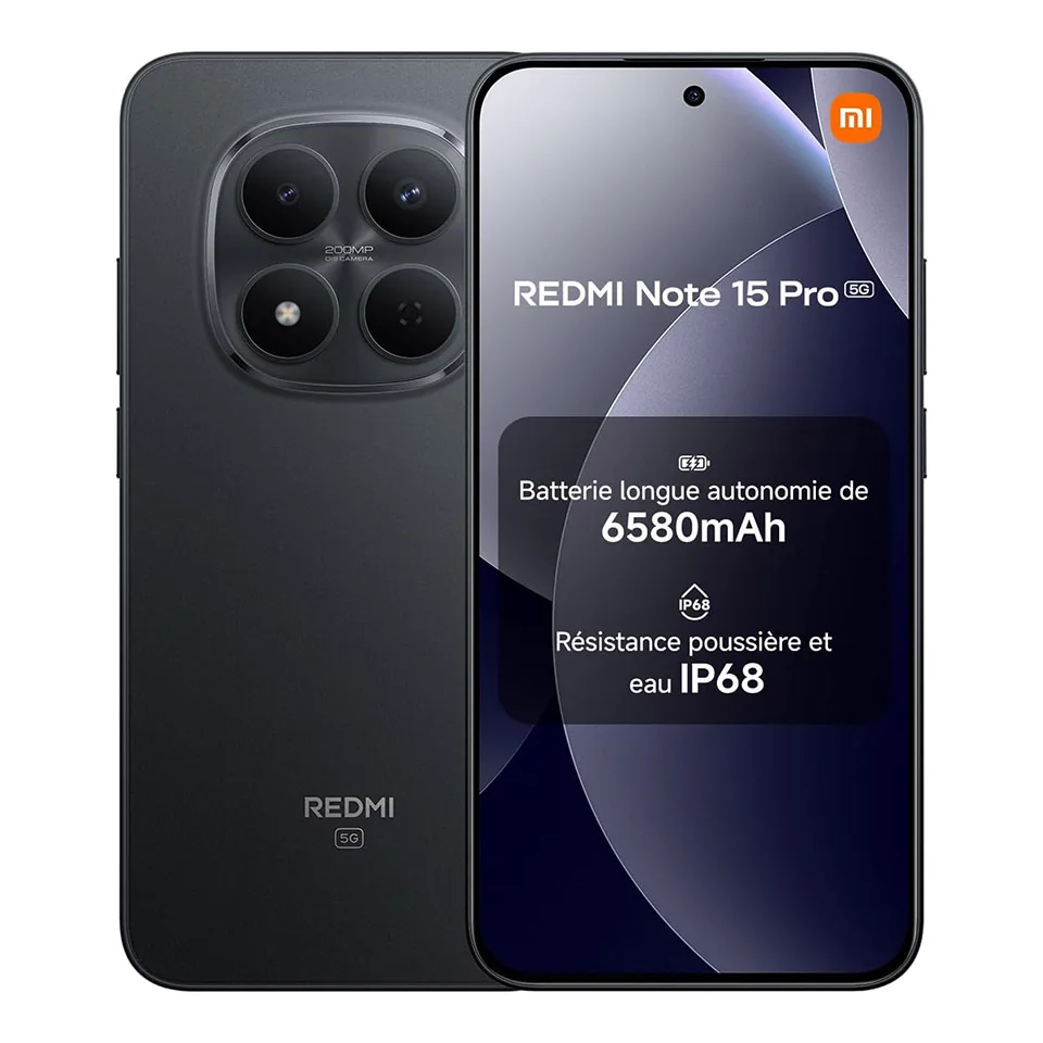 Smartphone Xiaomi Redmi Note 15 Pro 5G, processeur MTK Dimensity 7400-Ultra, écran 6,83 pouces 120 Hz, appareil photo 200 MP, charge 45 W, batterie 6580 mAh, NFC Kf A0f46794ff6604a21b4439d07a7c025dez