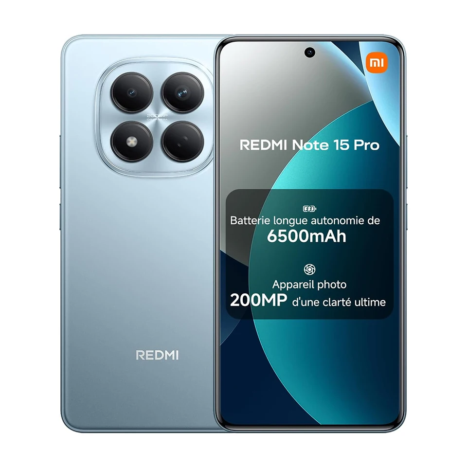 Version européenne du smartphone Xiaomi Redmi Note 15 Pro 4G, processeur MTK Helio G200-Ultra, écran AMOLED de 6,77 pouces, appareil photo principal 200MP, batterie de 6500mAh Kf Ab2f168e5f9874fd08f22dbf1dab570132